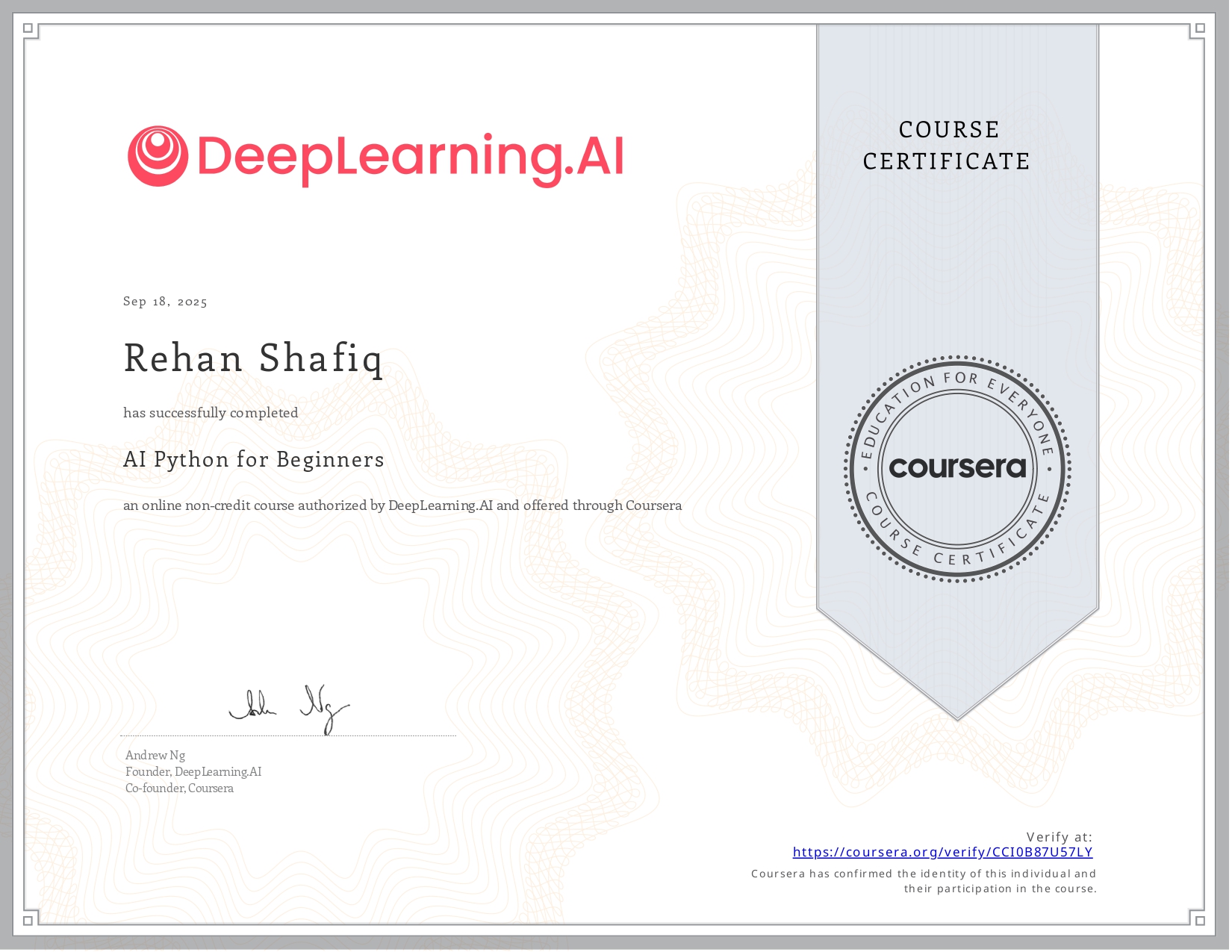 AI Certificate